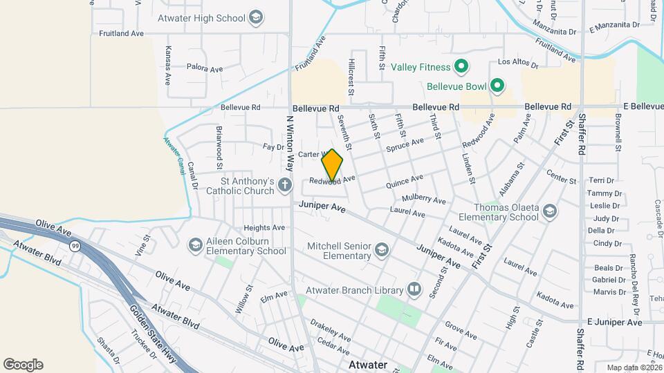 1709 Redwood Ave Map and Location Details