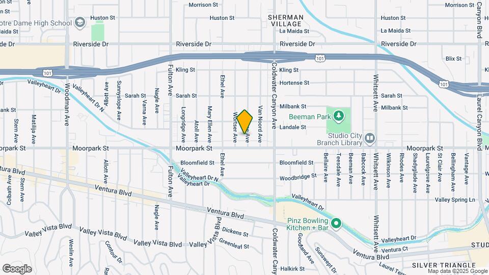 4425 Morse Ave Map and Location Details