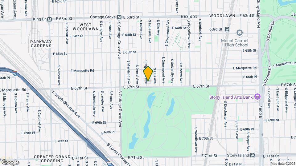6647-6649 S Ingleside Ave Map and Location Details