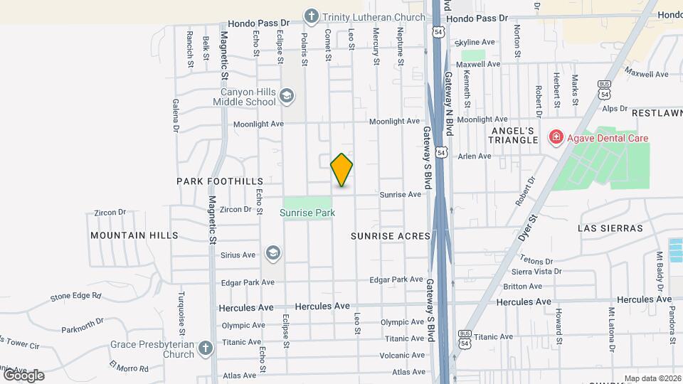 3909 Sunrise Ave Map and Location Details