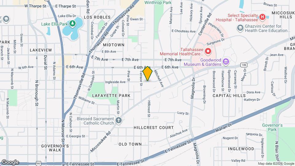 821 Ingleside Ave Map and Location Details