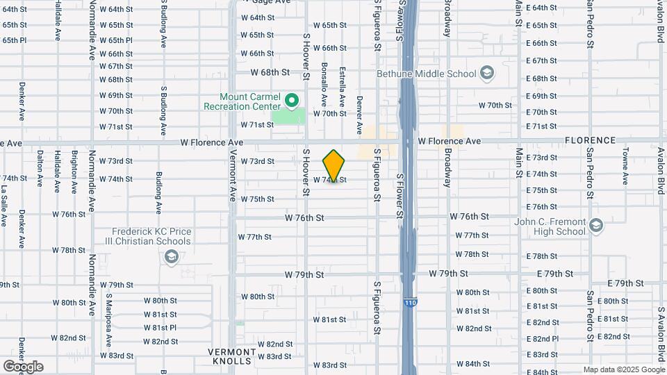 642 W 74th St Map and Location Details