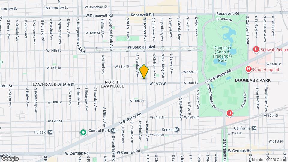 1554 S Homan Ave, Unit 3 Map and Location Details