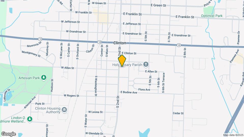 616 S 2nd St Map and Location Details