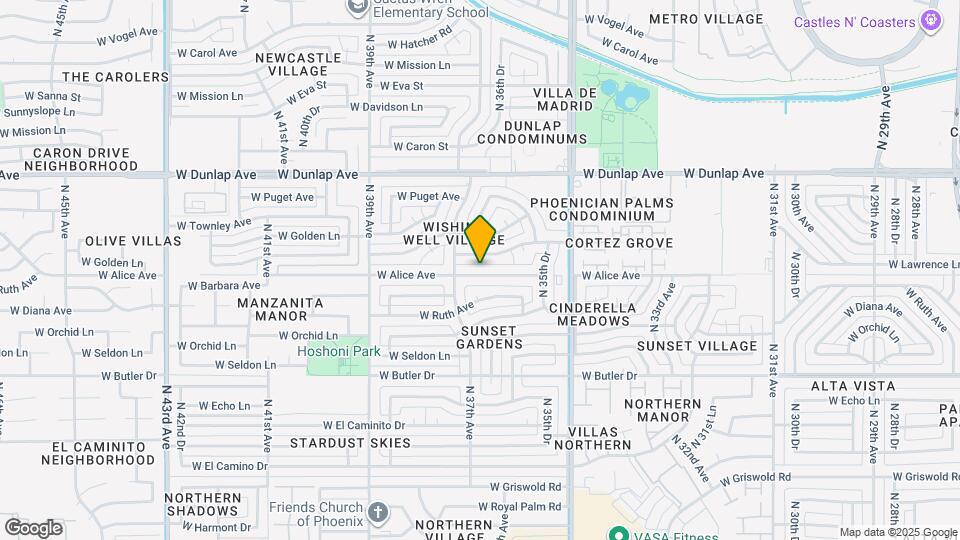 3634 W Alice Ave Map and Location Details