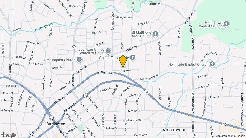 836 Day Ave Map and Location Details