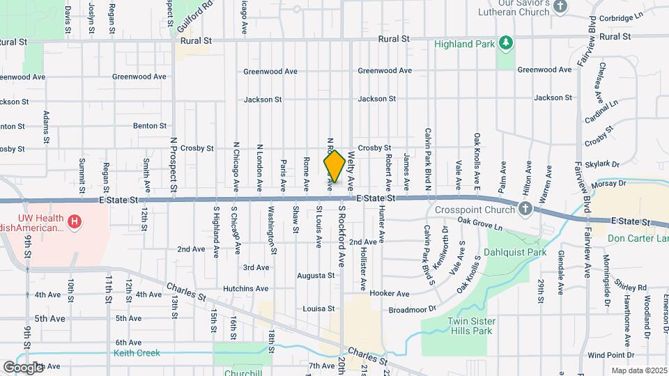107 N Rockford Ave Map and Location Details