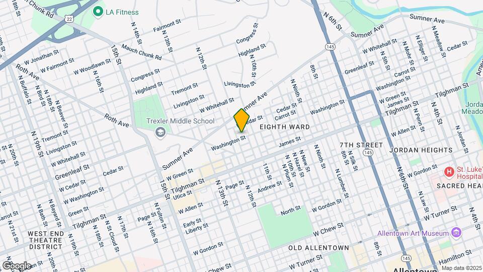1125 W Washington St Mapa y Detalles de la Ubicación