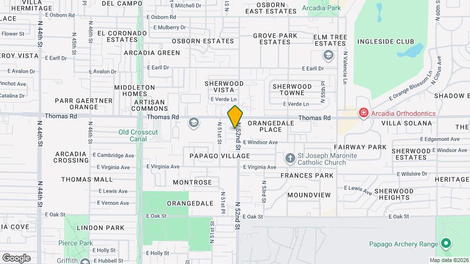 5142 E Edgemont Ave Mapa y Detalles de la Ubicación