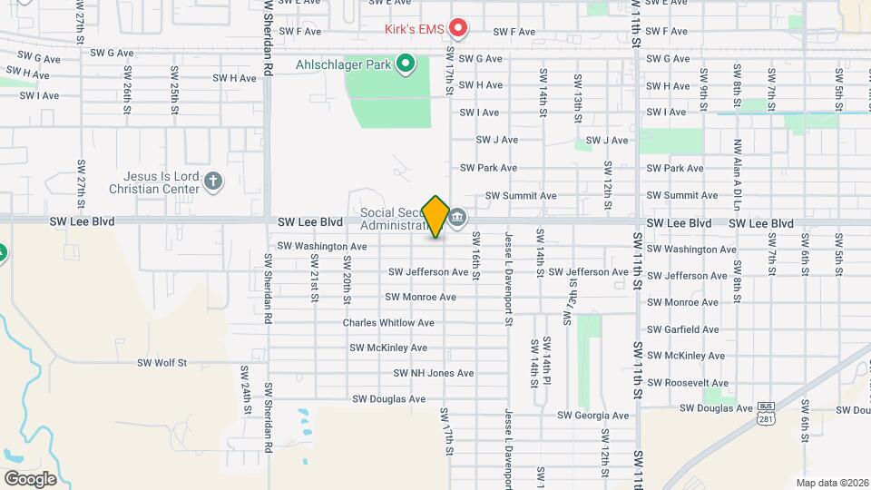 1719 SW Washington Ave Map and Location Details