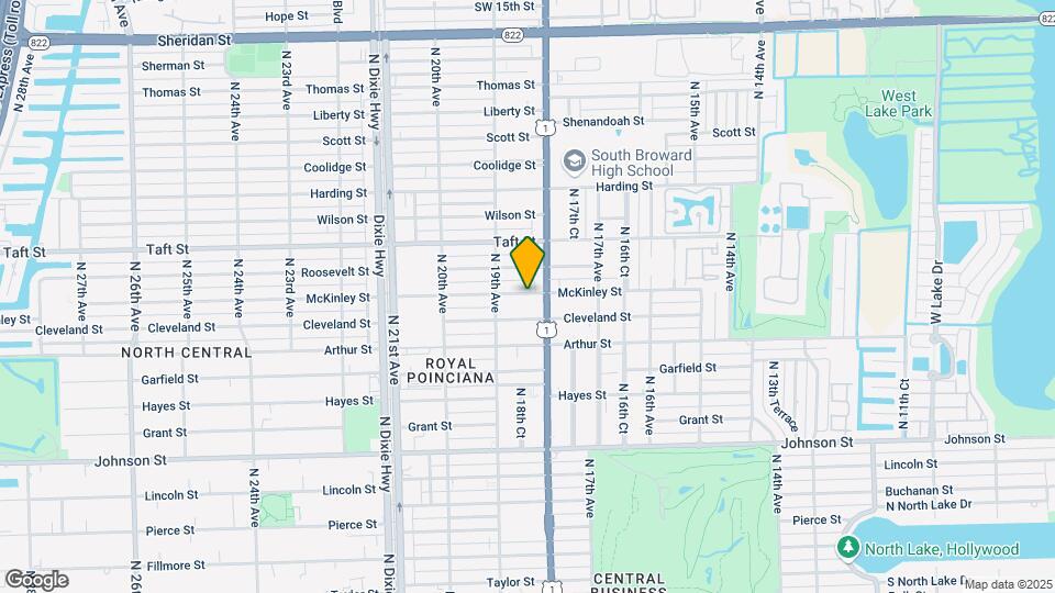 1816 McKinley St Map and Location Details