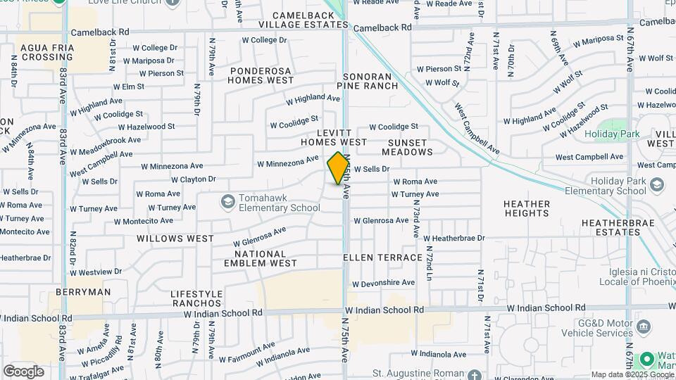 7507 W Roma Ave Map and Location Details