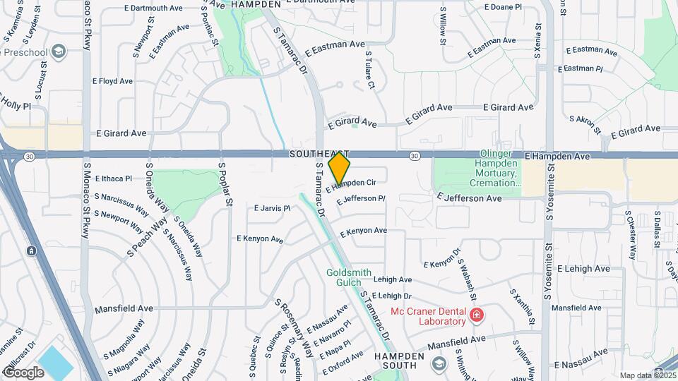 7804 E Hampden Cir Map and Location Details