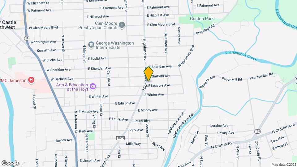 1202 Highland Ave Map and Location Details