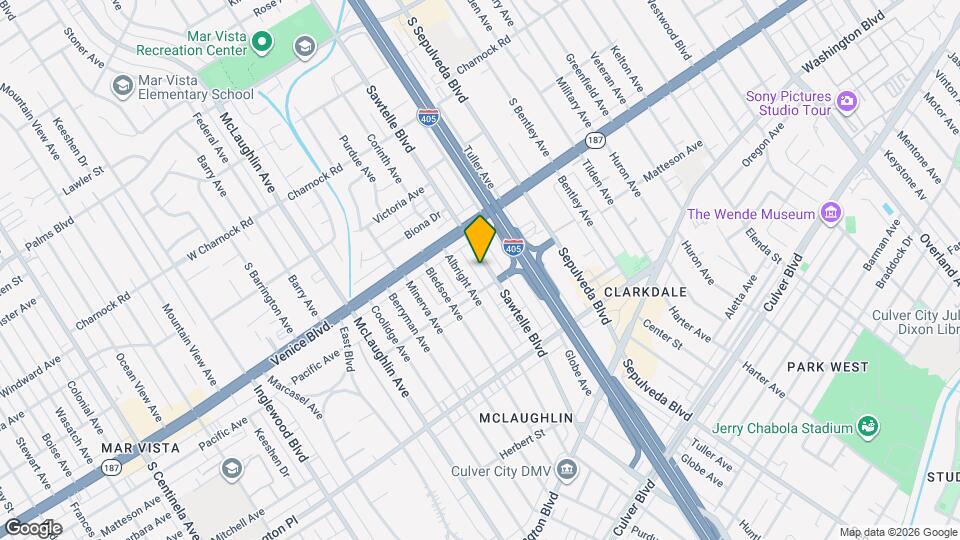 3849 Sawtelle Blvd, Unit B Mapa y Detalles de la Ubicación