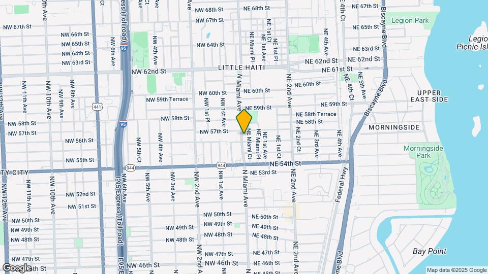 5619 N Miami Ave, Unit Cottage Map and Location Details