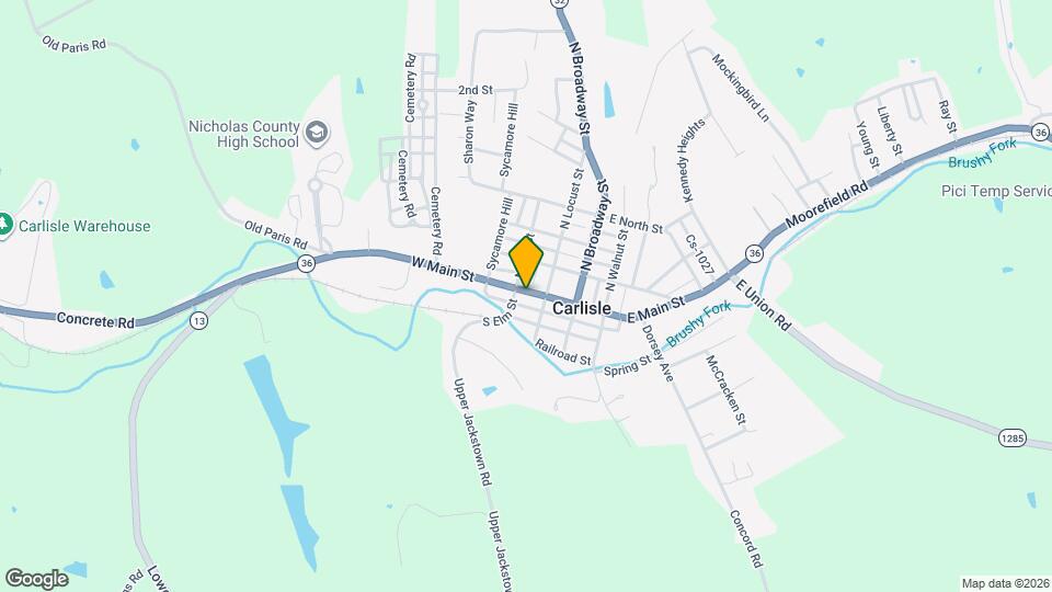 114 W Main St Map and Location Details