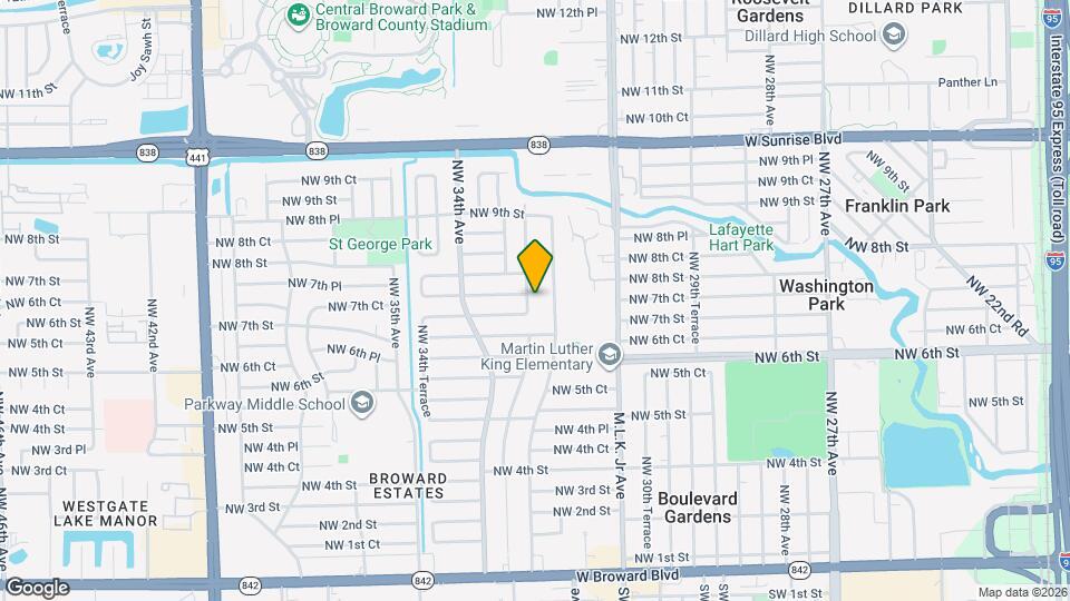 720 NW 33rd Terrace Map and Location Details