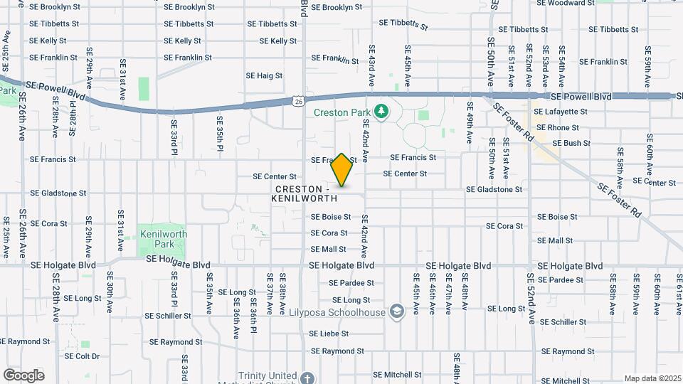 4023 SE Gladstone St Map and Location Details