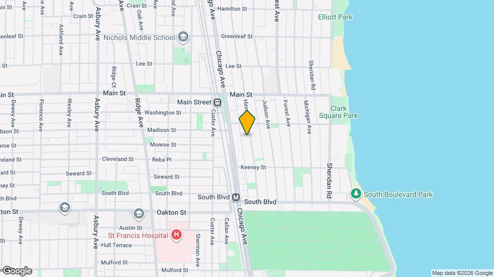 726-732 Hinman Ave Mapa y Detalles de la Ubicación