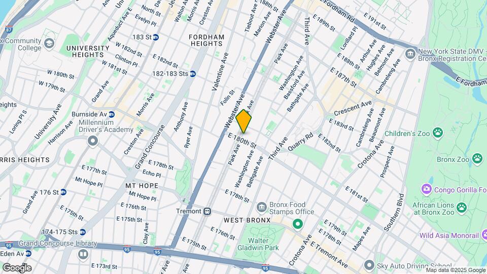 441 E 180th St Map and Location Details