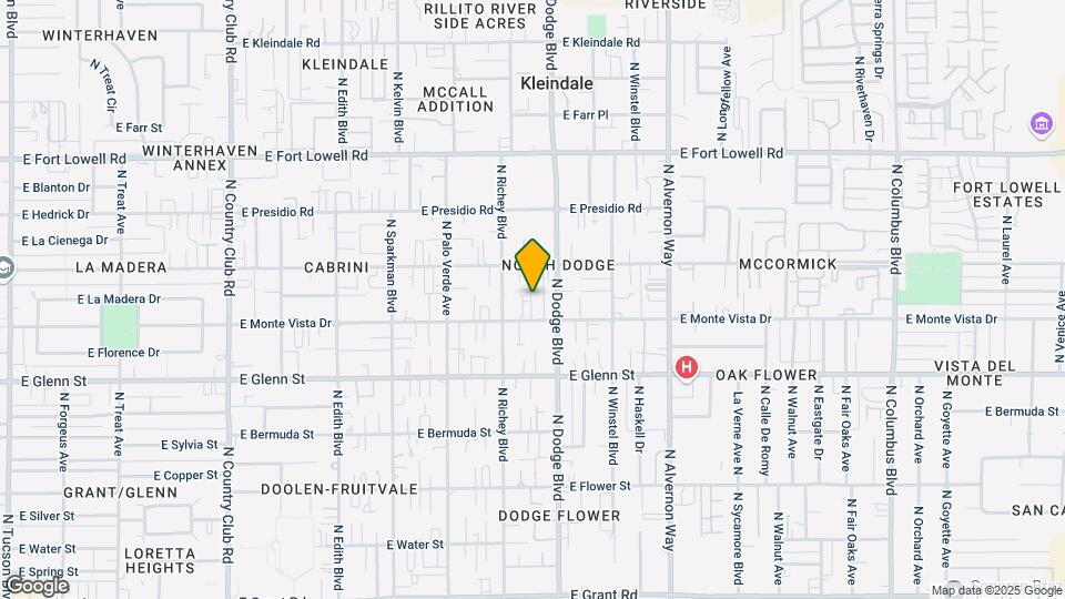 3627 E Monte Vista Dr Map and Location Details