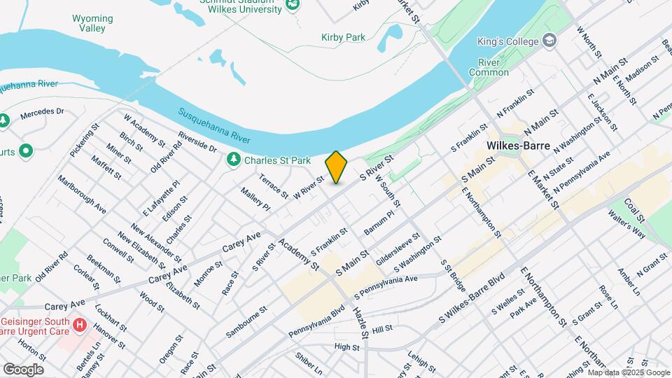 279 S River St Carriage House, Unit Room 1 Map and Location Details