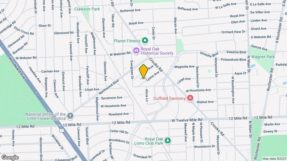 1316 Lyons Ave Mapa y Detalles de la Ubicación