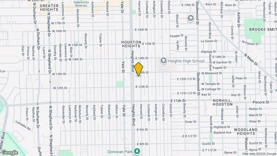 1227 Harvard St Map and Location Details