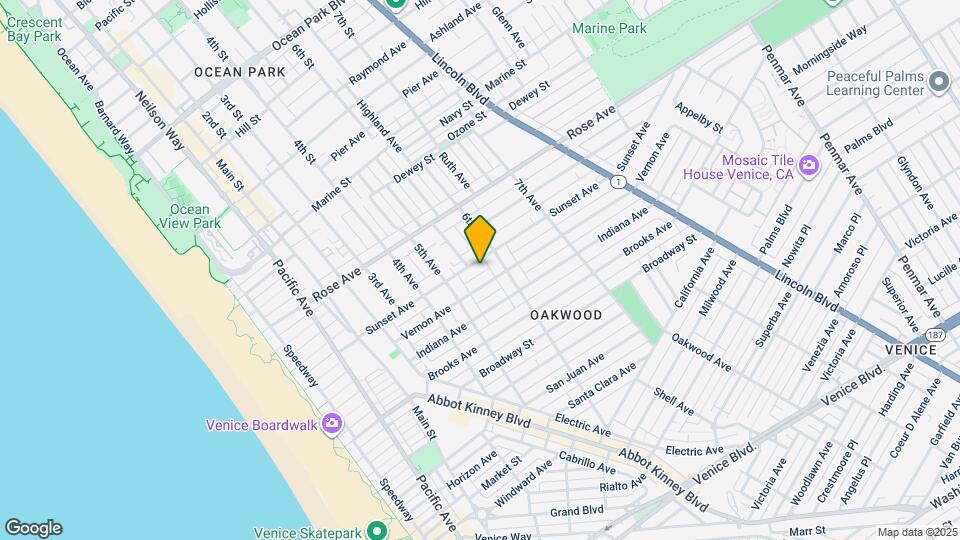 542 Sunset Ave, Unit 1/2 Mapa y Detalles de la Ubicación