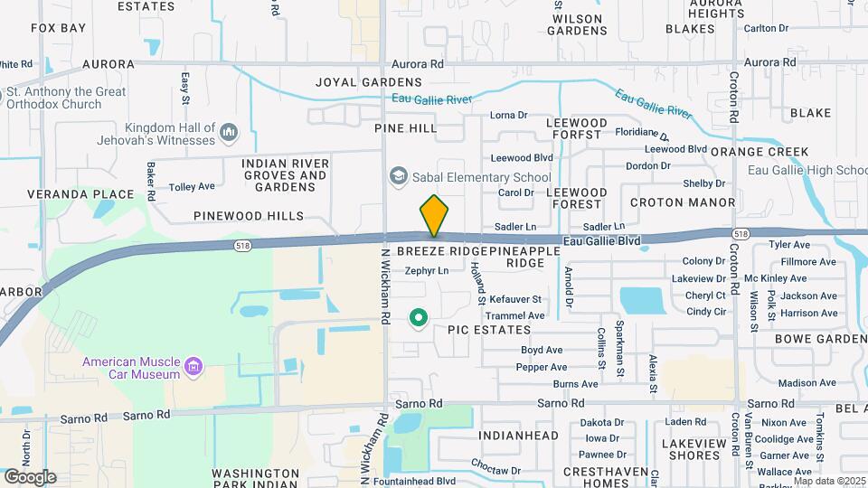 2831 W Eau Gallie Blvd Map and Location Details