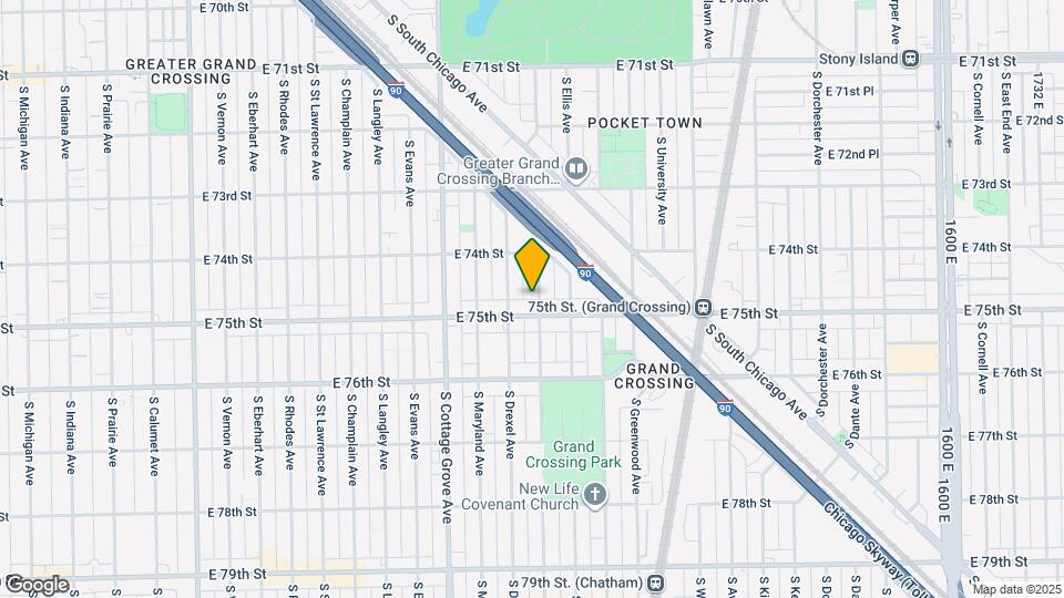 7442 S Ingleside Ave Map and Location Details