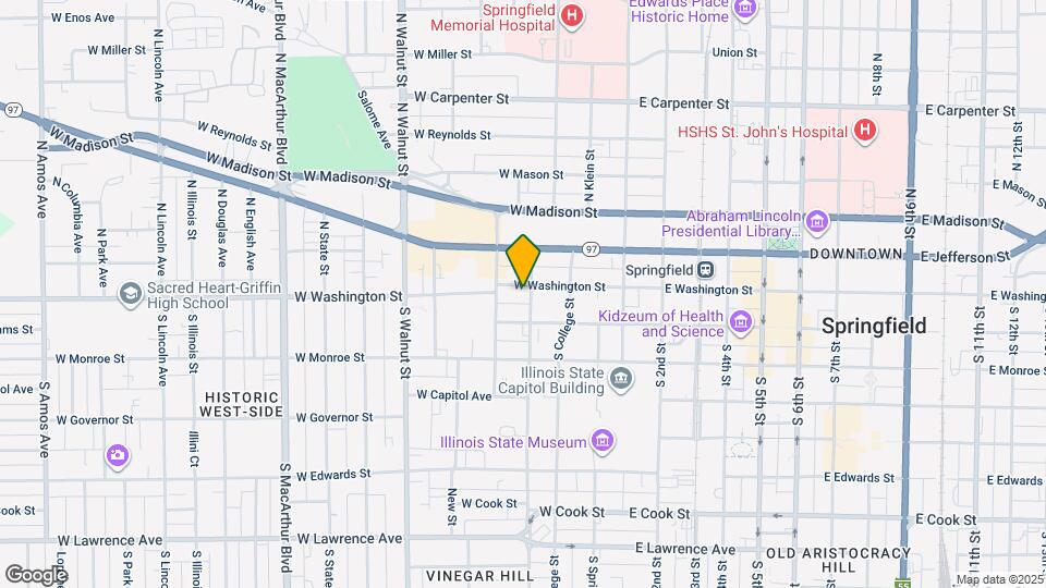 404 W Washington St Map and Location Details