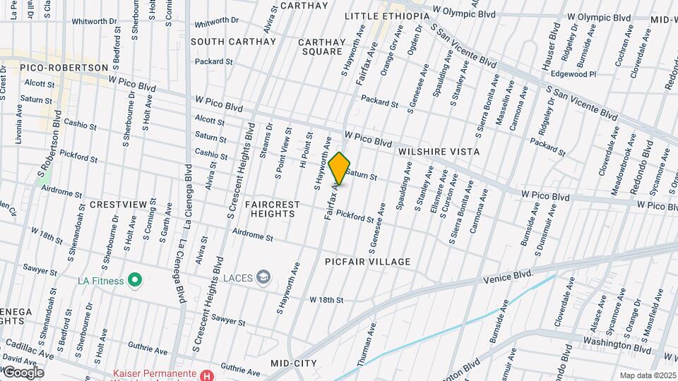 1536 S Fairfax Ave Map and Location Details