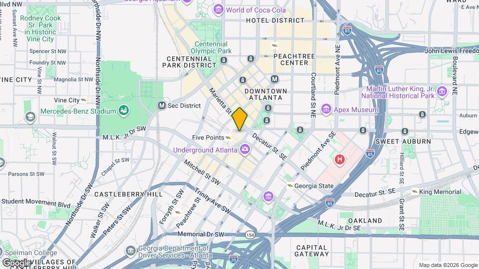 2 Peachtree St NW Map and Location Details