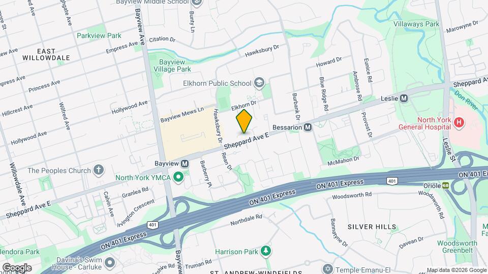 650 Sheppard Ave E Map and Location Details