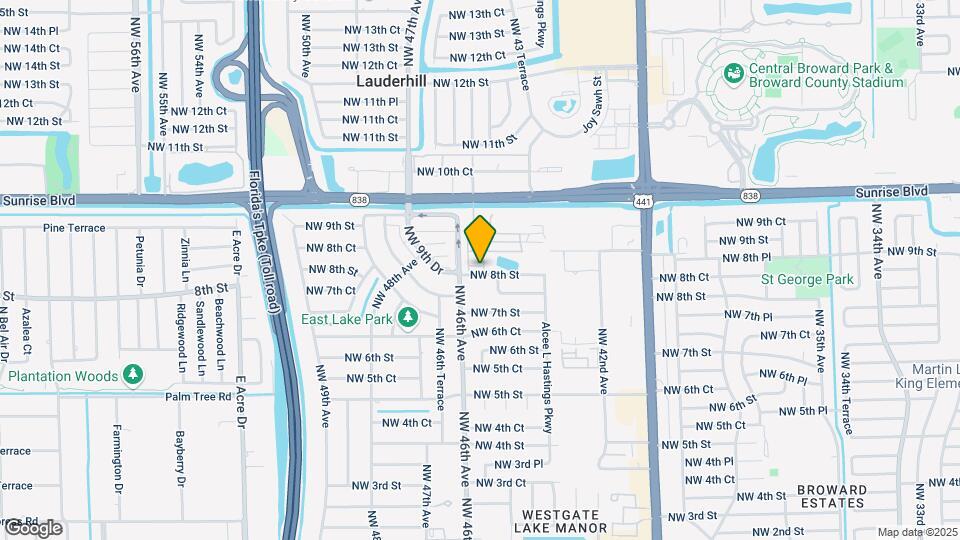 4460 NW 8th Pl Map and Location Details