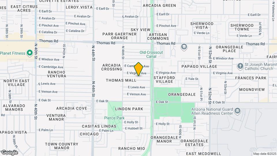 4702 E Wilshire Dr Map and Location Details