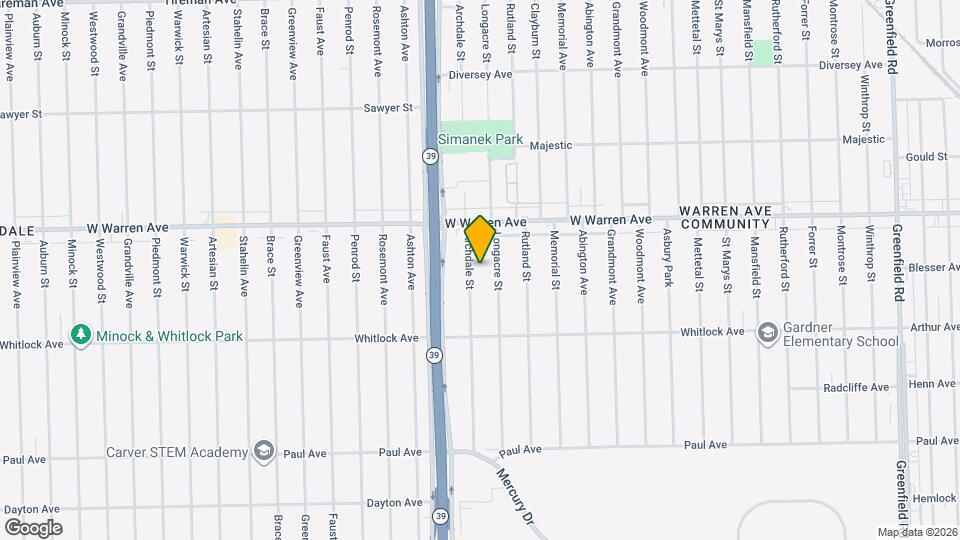 6850 Archdale St Map and Location Details