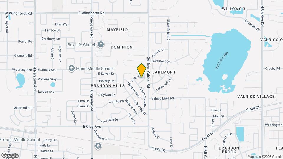 933 Hillrise Dr Map and Location Details