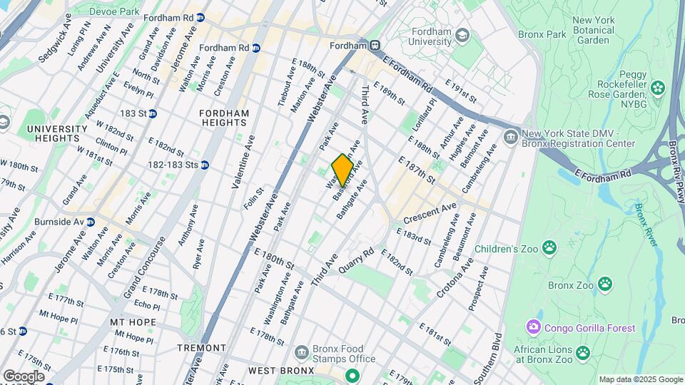 500-502 E 183rd St Mapa y Detalles de la Ubicación