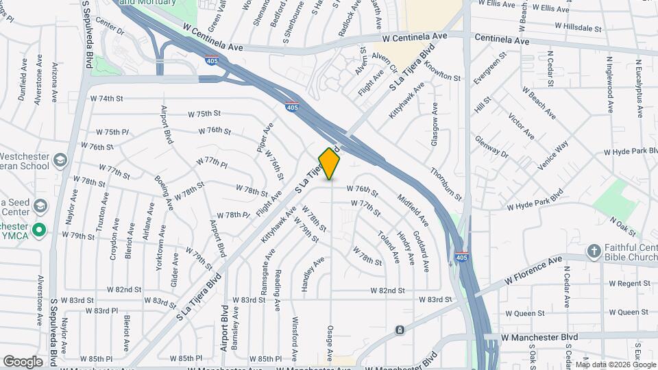 7601 Kittyhawk Ave Map and Location Details