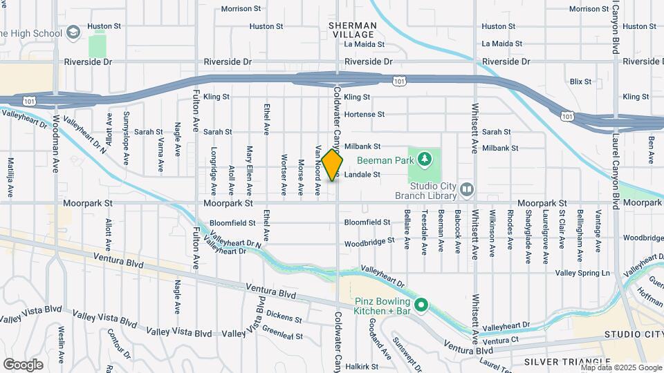 4429 Coldwater Canyon Ave Map and Location Details