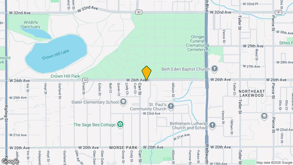 8302-8308 W 26th Ave Map and Location Details