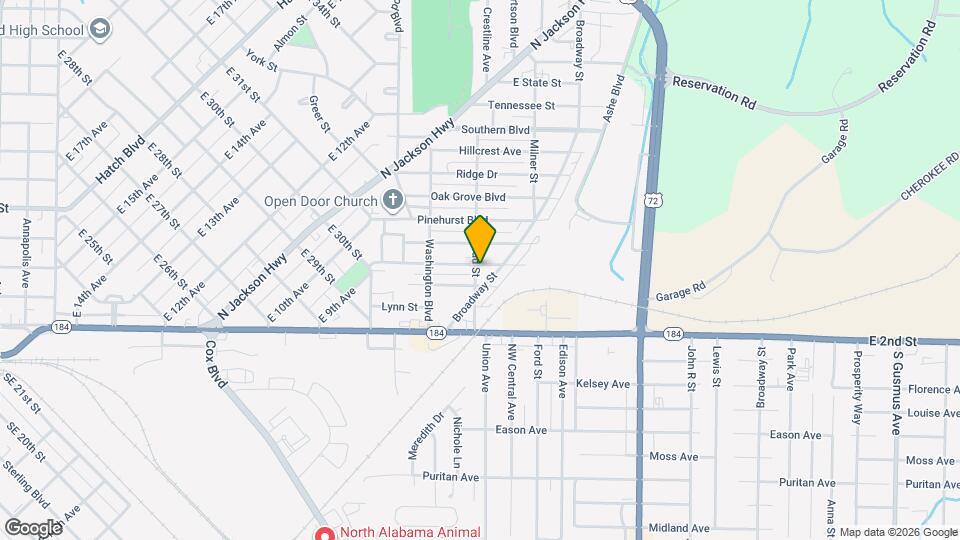 1600 Frey Ave Map and Location Details