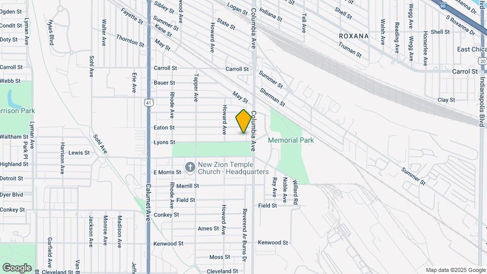 1135 Lyons St Map and Location Details