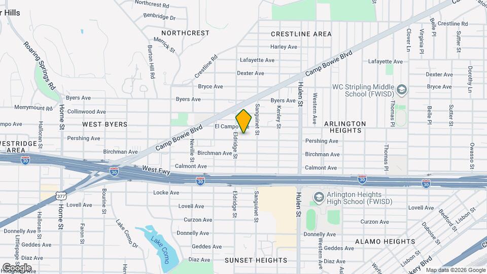 4826 Pershing Ave Map and Location Details