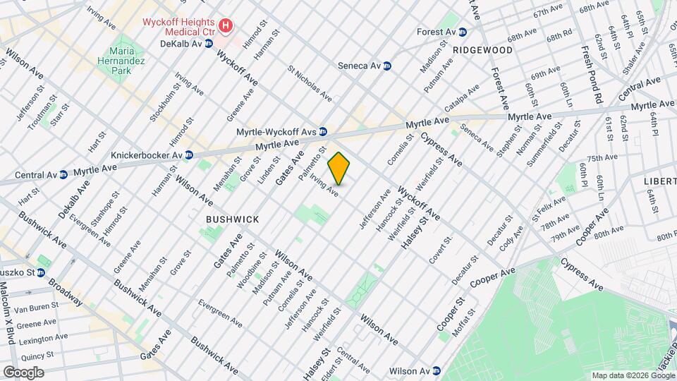 399 Irving Ave Map and Location Details