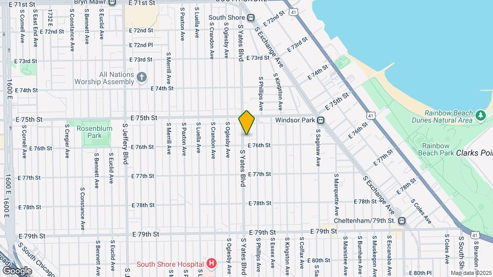7545 S Yates Blvd-Unit -Unit 2 Map and Location Details