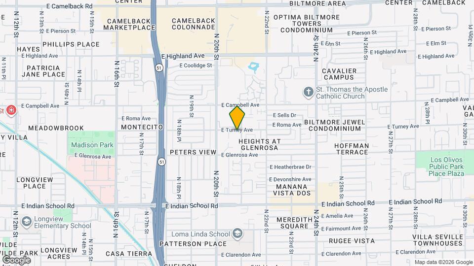4344 N 21st St, Unit #2 Map and Location Details